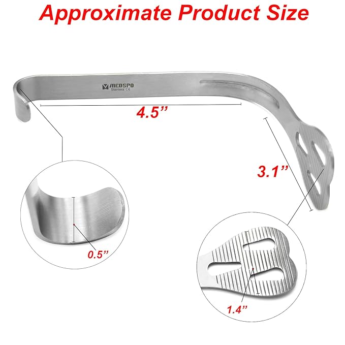 MEDSPO Professional Dental Cheek Lip Tongue Retractors | Examination Surgical Veterinary | Instruments Tools (Weider Retractor)