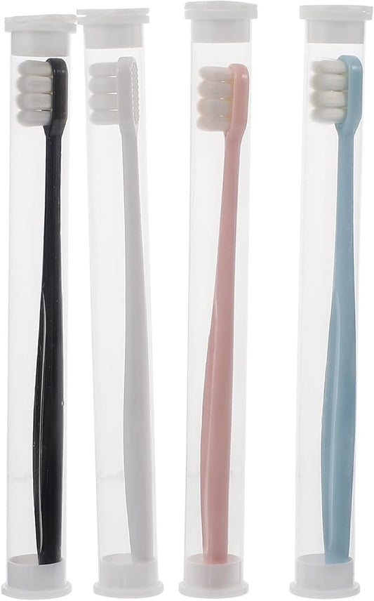 Soft Bristle Toothbrush Set 4Pcs for Adults Pregnant Women Manual Oral Care Soft Toothbrushes for Sensitive Gums Daily Cleaning