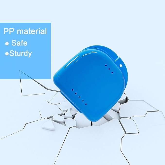 60PCS Retainer Case with Vent Holes,Transparent Color Denture Case,Portable Multi-Purpose Mouthguard Storage for Travel Home Office Business Trip