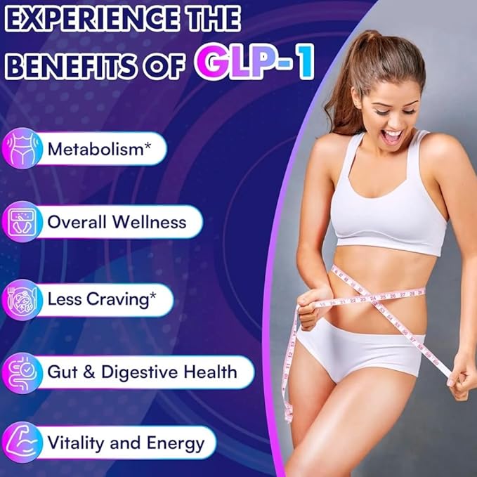 GLP-1 Supplement Weight Loss - Reduce Hunger & Cravings, Support Fat Loss & Weight Management, Naturally Boost GLP1 Production, Appetite suppressant for Women - Vegan & Gluten Free (30 Capsules)-StrideForce Fitness
