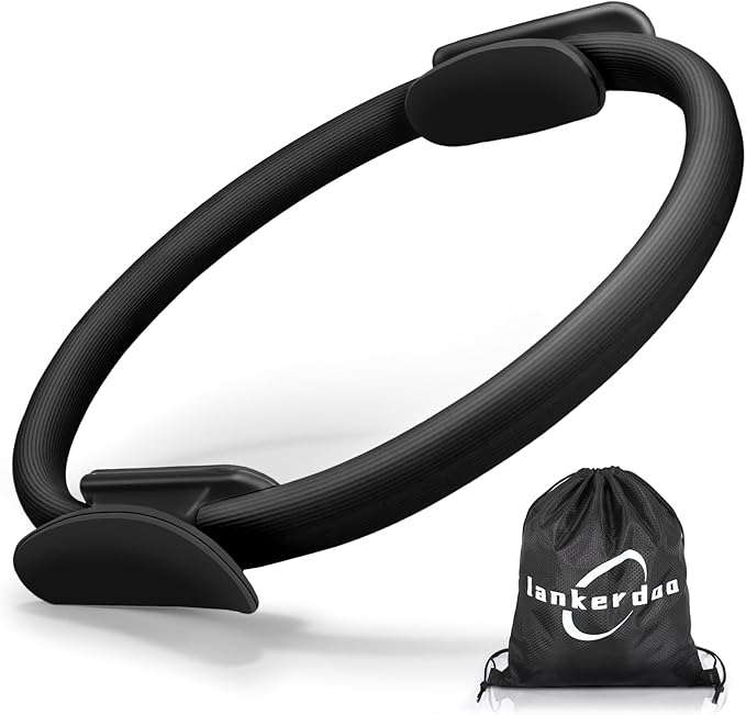 Pilates Ring Fitness Circle 14" Yoga Rings Magic Circle with Dual Padded Handles for Toning Arms, Thighs/Legs & Core，Home Exercise Equipment ﻿-StrideForce Fitness