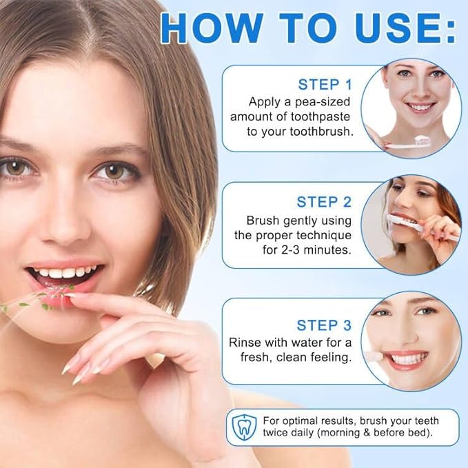 Hydroxyapatite Toothpaste, Enamel Repair & Cavity Prevention - Fresh Mint Flavor, Fluoride-Free, Whitening, Fresh Breath for Daily Use 1Pack