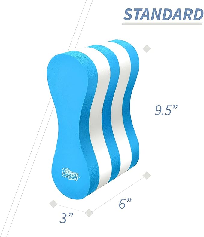 Sunlite Sports EVA 5-Layer Pull Buoy Leg Float - Pool Training Aid, Legs and HIPS Support for Adults, Kids, and Beginners, for Swimming Stroke-StrideForce Fitness