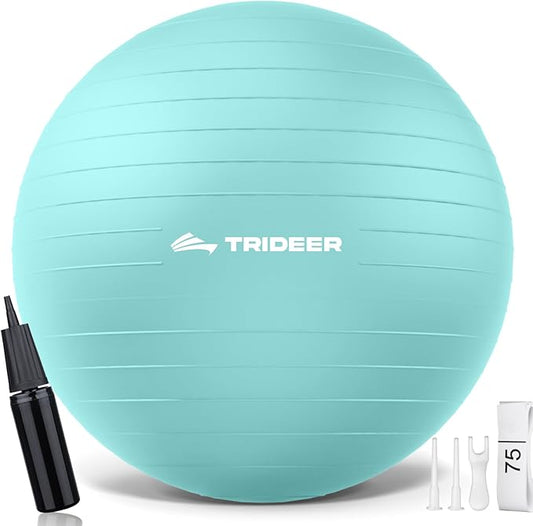 Trideer Yoga Ball – Anti-Burst Exercise Ball for Pregnancy, Office, Birthing, Stretching & Core Workout – Home Gym & Therapy-StrideForce Fitness