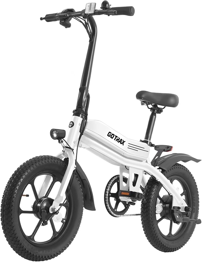Gotrax S3 Electric Bike, 16x3.0 Fat Tire Electric Bicycle Adults, 750W Peak Motor, Max Range 25 Miles, Up to 20 Mph, Removable Battery, Adjustable Seat, Folding Electric Bike for Adults/Teens 13+-StrideForce Fitness