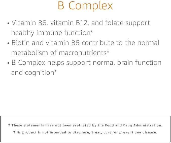 Amazon Elements B Complex, 65 Capsules-StrideForce Fitness