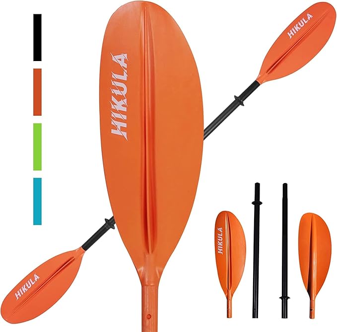 Kayak Paddle 4 Pieces Aluminum Shaft and PP Blade Floating 86.6in/220cm, 90.5inch/230cm Lightweight Oars-StrideForce Fitness
