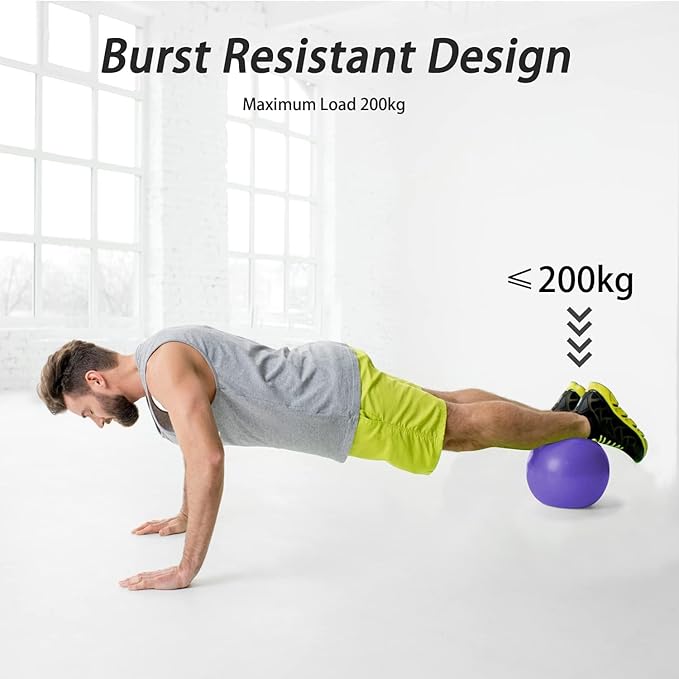 Pilates Ball - 10 Inch Core Ball for Yoga, Stability, Fitness, Ab & Core Workout, Physical Therapy-StrideForce Fitness