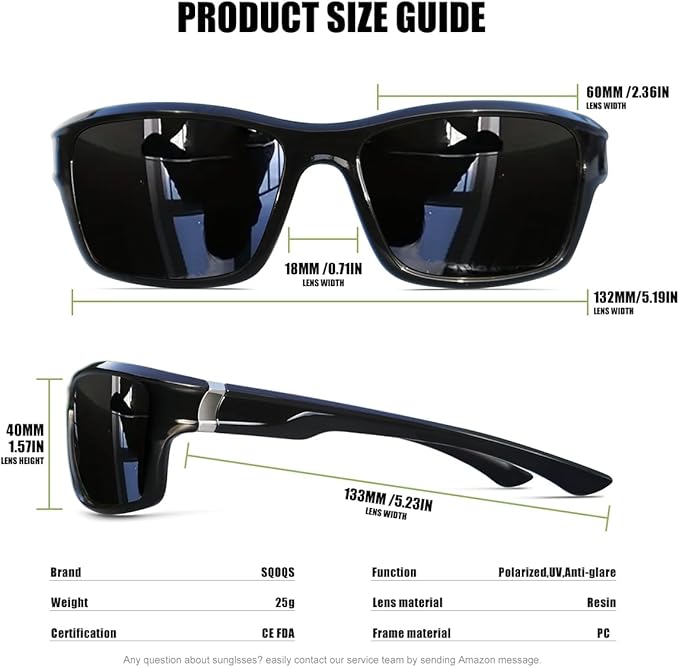 Polarized Sunglasses for Men Women Sports Goggles Lightweight Frame Cycling Running Fishing Driving UV400 Protection-StrideForce Fitness