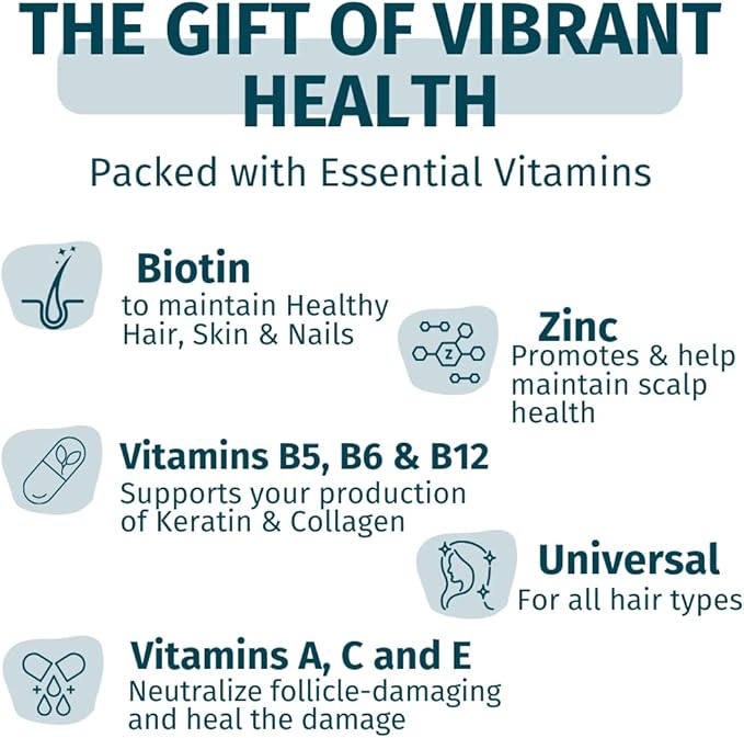 WEEM Hair Skin and Nails Gummies - Supports Healthy Hair - Vegan biotin Vitamins for Women & Men Supports Faster Hair Growth, Stronger Nails, Healthy Skin, Extra Strength (1)-StrideForce Fitness