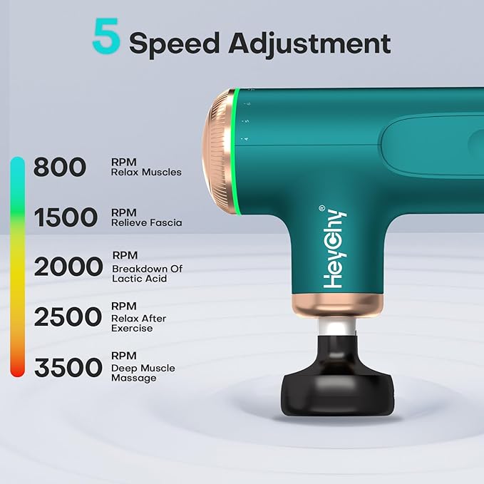 Mini Massage Gun with Heat Function, Heated Massage Head for Deep Tissue Pain Relief, Portable Muscle Massager for Athletes, Compact Percussion Gun-StrideForce Fitness