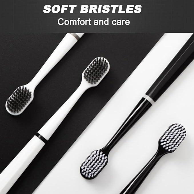 Soft Toothbrush - Manual Bristle Brush for Deep Cleaning | Wide Head Design, Bad Breath Remover & Gentle Gum Care for Women, Men, Students, Couples, Family, Friends, Travel, Home Hygiene