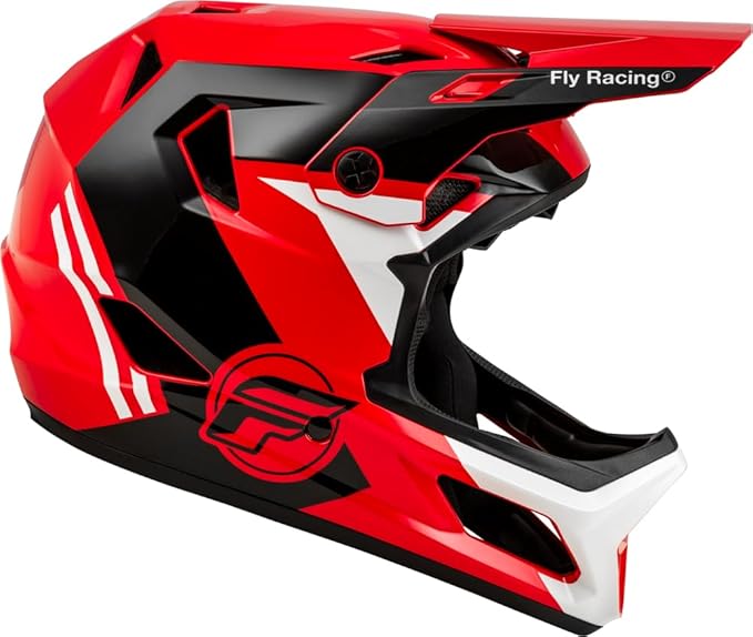Fly Racing Rayce Full-Face Mountain Bike/BMX Helmet – ASTM F1952 DH Certified, CPSC 1203, CE EN1078, Poly-Alloy Shell, TFV Ventilation, Removable Liner-StrideForce Fitness