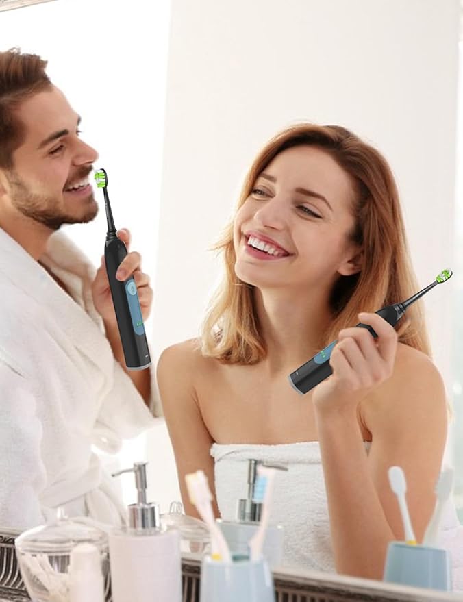 Replacement Toothbrush Heads for Philips Sonicare diamondclean Electric Toothbrush Heads Compatible with Sonicare 4100 5100 5300 6100 c2 c1 c3 w Snap-on Electric Tooth Brush Handle,8 Count, Black