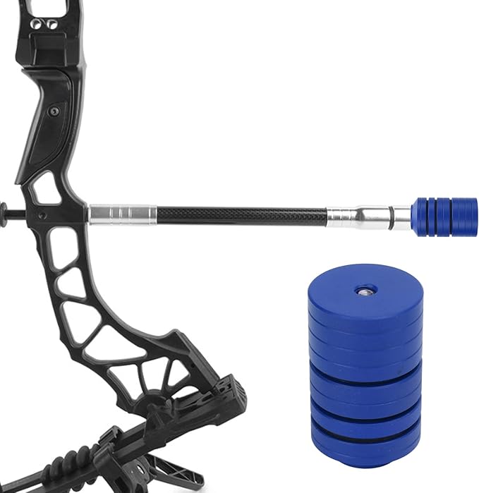VBESTLIFE Archery Bow Stabilizer Weight Kit, Detachable Aluminum Alloy Counterweight Kit for Recurve Bow and Compound Bow-StrideForce Fitness
