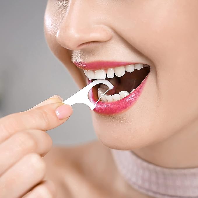 Holy Rose Dental Floss Picks Dispenser,Adults for Clean Teeth Floss Sticks Toothpick,Automatic Pop-Up Organiser Case with Flossers 88 Count,Flosser Holder Container is Perfect Tool for Tooth Care.