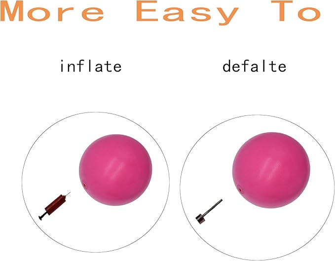 Pilates Ball 8 inch, Small Exercise Ball for Between Knees with Needle Pump for Core Workout & Physical Therapy Yoga PT-StrideForce Fitness