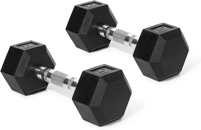 RitFit 5-650 LBS PVC Encased Hex Dumbbell Sets with Optional Rack for Home Gym, Hand weight with Chrome Handle for Strength Training, Workouts-StrideForce Fitness