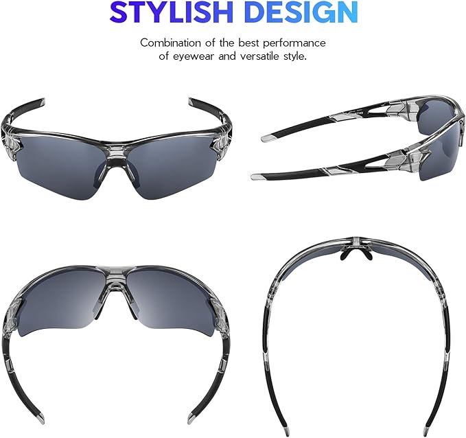 BEACOOL Polarized Sports Sunglasses for Men Women Youth Baseball Fishing Cycling Running Golf Motorcycle Tac Glasses UV400-StrideForce Fitness