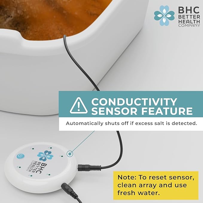 Ionic Foot Bath Detox Machine for Home Use - Free Regain Health & Vitality Booklet & Brochure - 2 Arrays, 20 Basin Liners, Detox Sea Salt, Basin 12QT-StrideForce Fitness