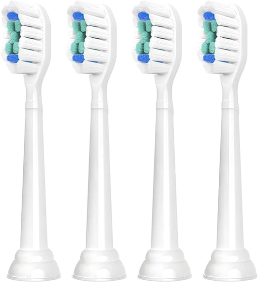 Replacement Toothbrush Heads, Compatible with Philips Sonicare Diamond Electric Brush Clean Refill for Hx6920 4100 2 Series(White-4 Pcs)
