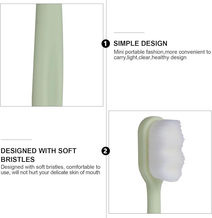 8pcs Ultra Soft Toothbrush for Sensitive Gums Pregnant and Postpartum Women Oral Care Tool Gentle Deep Cleaning for Adults with Fragile Gums