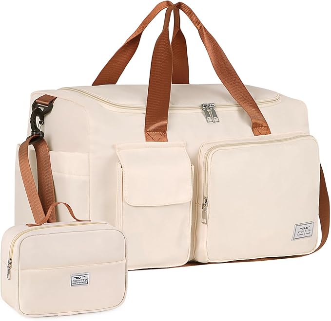 FIORETTO Women's Gym Duffle Bag with Shoes Compartment, 37L Capacity, Ideal for Travel, Gym, Sports, Duffel, Weekender-StrideForce Fitness