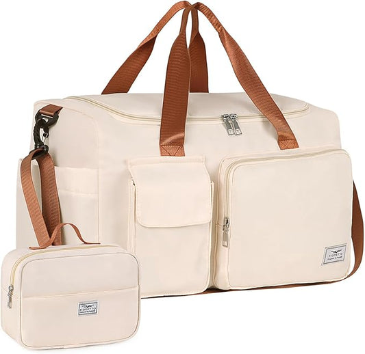FIORETTO Women's Gym Duffle Bag with Shoes Compartment, 37L Capacity, Ideal for Travel, Gym, Sports, Duffel, Weekender-StrideForce Fitness