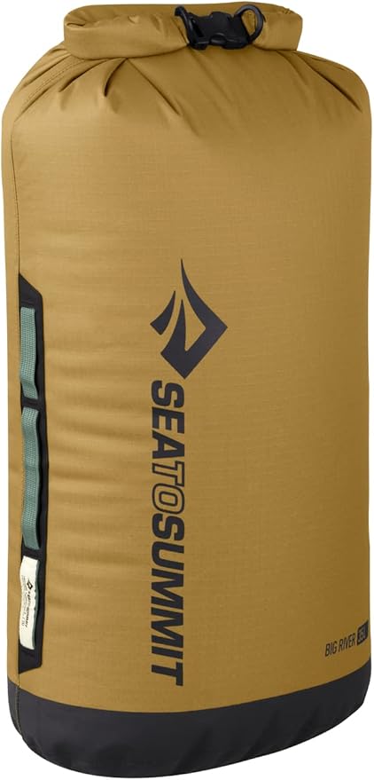 Sea to Summit Big River Dry Bag, Heavy-Duty Dry Storage, 35 Liter, Gold Brown-StrideForce Fitness