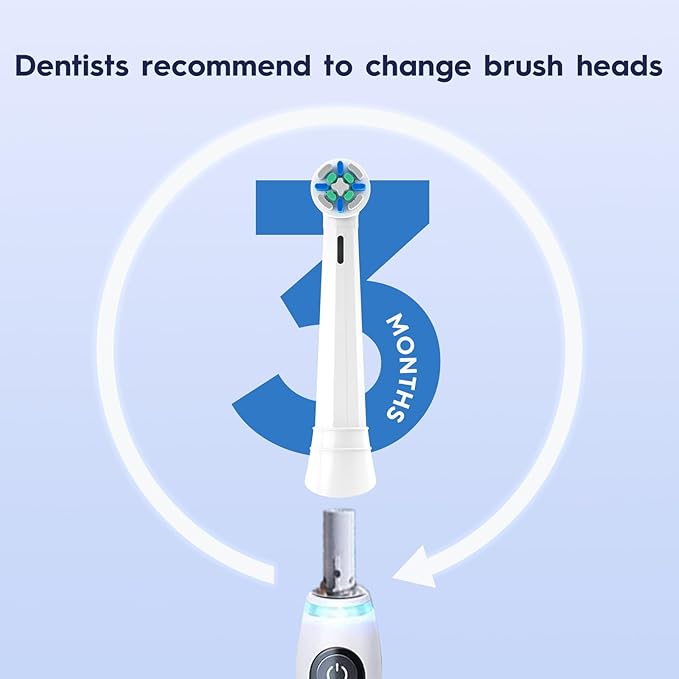 IO Replacement Heads Compatible with Oral B IO 2/3/4/5/6/7/8/9/10/Deep Clean Electric Toothbrushes, Brush Heads Compatible with Oral B IO with Medium Bristles (12 White)