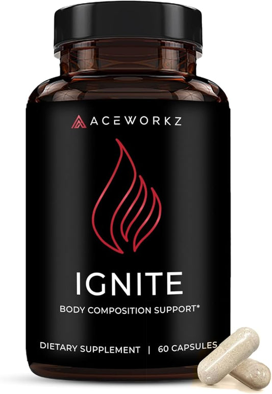 Ignite - Thermogenic Fat Burner & Nootropic - Weight Management, Craving Control, Metabolism, Focus & Energy Support with ACV, Green Tea Extract & More - High Absorption with BioPerine® (60 Capsules)-StrideForce Fitness