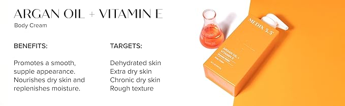 Medix 5.5 Argan Oil + Vitamin E Cream Anti Aging Skin Care Moisturizer Body Lotion For Women & Men | Firming Body Lotion Reduces Look Of Wrinkles, Cellulite, Crepey Skin, & Uneven Skin Tone, 2-Pack-StrideForce Fitness