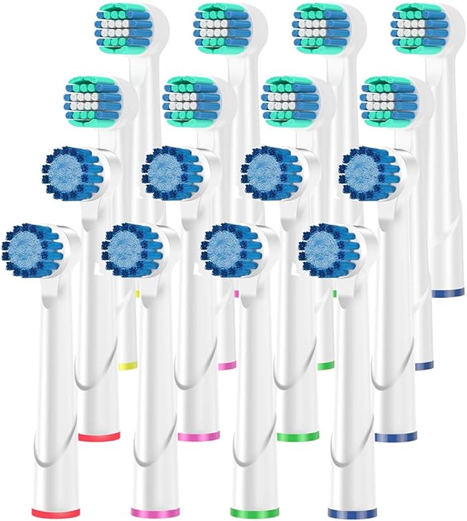 Replacement Heads Compatible with Oral B Braun Toothbrushes Electric- 16 Pack Professional Precision & Sensitive Brush Heads Refill for Oral B 7000/Pro 1000/9600/ 5000/3000/8000