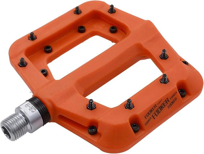 FOOKER MTB Pedals Mountain Bike Pedals 3 Bearing Non-Slip Lightweight Nylon Fiber Bicycle Platform Pedals for BMX MTB 9/16"-StrideForce Fitness