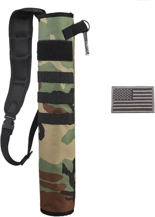 KRATARC Archery Lightweight Back Arrow Quiver Dual Use Foldable Compact Hip Arrows Bag with Molle System Hanged for Target Shooting-StrideForce Fitness