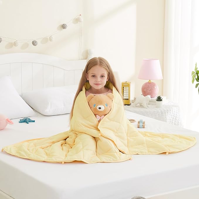 L'AGRATY Weighted Blanket - 40"x60" 10lbs Breathable Weighted Blanket Microfiber Material with Glass Beads-StrideForce Fitness