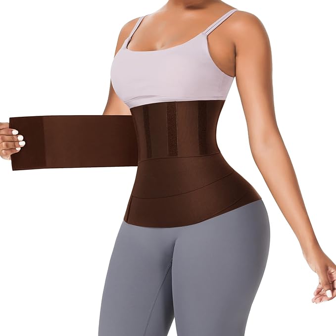 FeelinGirl Waist Trainer for Women Trimmer Belt Waist Cincher Tummy Wrap Plus Size Snatch Me Up Bandage Body Shaper-StrideForce Fitness