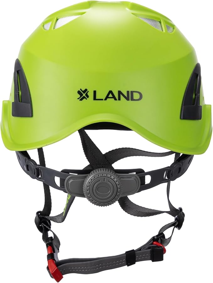 Land Helmets ClimbPro Safety Helmet for Rock Climbing – Lightweight & Durable Hard Shell with Adjustable Chin Strap and Accessory Slots – Ideal for Indoor & Outdoor Adventure-StrideForce Fitness