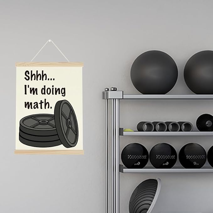 Gym Motivational Posters Funny College Dorm Posters Gifts for Guys Girls Friends I'm Doing Math Gym Flag Wall Art Decor Sign for Home Gym Bedroom Office-StrideForce Fitness