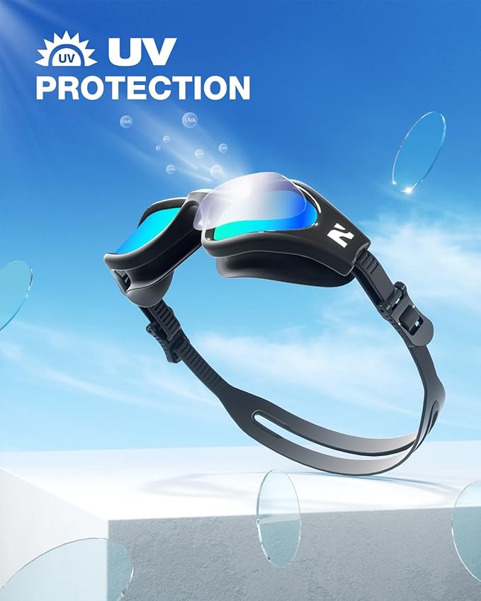 ZIONOR G1 Lite Swim Goggles with Swim Cap Comfortable Anti-fog Swimming Goggles Cap Set for Adult Men Women-StrideForce Fitness