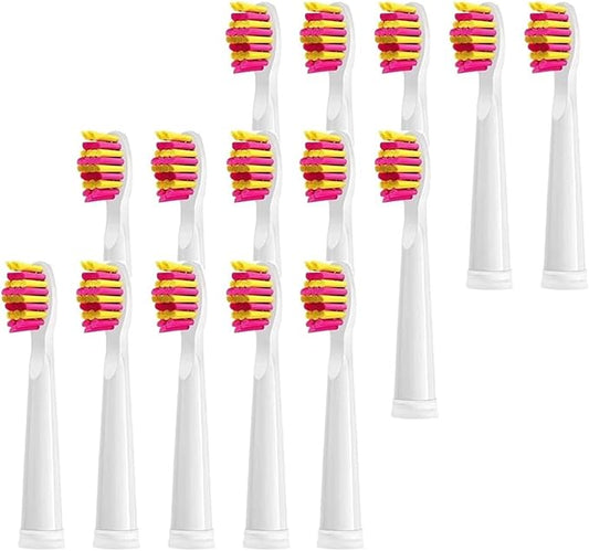 Replaceable Brush Heads Bristle Refill ，Compatibility for Seago/Fairywill Electric Toothbrush FW/SG 507/508/515/551/917/959(Red 15)