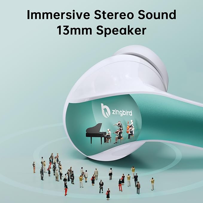 Wireless Earbuds, Bluetooth Ear Buds Headphones, 60H Long Playtime, Stereo Deep Bass, LED Power Display, IPX7 Sport Waterproof, Lightweight in-Ear Earphones with Mic for iPhone Android PC TV Computer-StrideForce Fitness