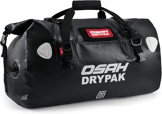 Waterproof Duffel Bag - Motorcycle Dry Bag Tail Bag with Large Storage Space, Waterproof Luggage Duffle Bags with Outer Mesh Zipper Pocket for Camping, Kayaking, Fishing & Traveling-StrideForce Fitness
