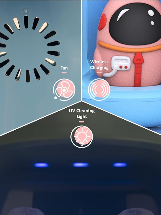 FTOYIN Kids Electric Toothbrush with 3 Brush Heads, U Shaped Ultrasonic Toothbrush Kids with 5 Modes, 45s Smart Reminder, 360-Degree Automatic Cleaning, IPX7 Waterproof Design