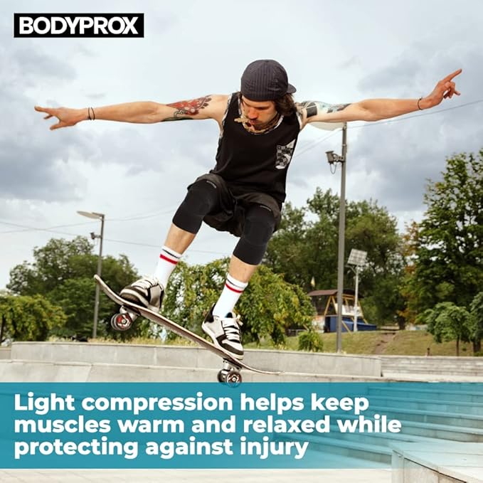 Bodyprox Protective Knee Pads, Thick Sponge Anti-slip, Collision Avoidance Knee Sleeve-StrideForce Fitness
