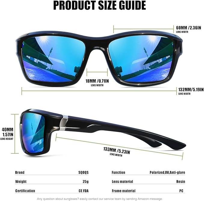 Polarized Sunglasses for Men Women Sports Goggles Lightweight Frame Cycling Running Fishing Driving UV400 Protection-StrideForce Fitness