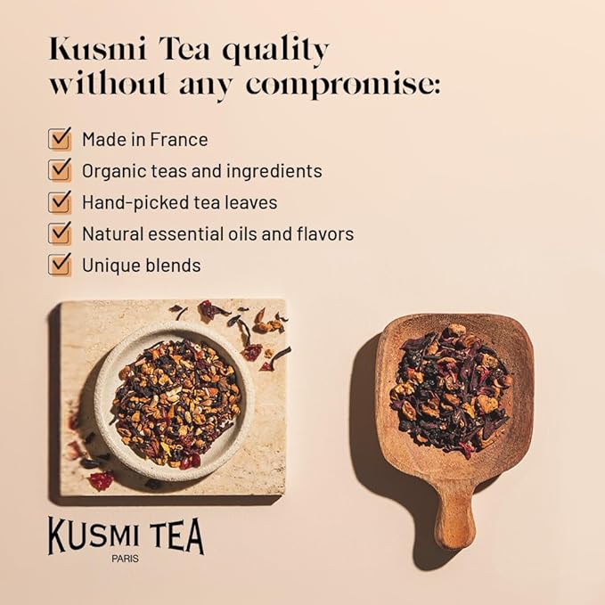 Kusmi Tea - BB Detox + Detox - Iconic Detox Tea - Organic Tea - Blend of Green Tea, Mate & Fruits - Organic Flavored Yerba Mate Tea - Pack of 2 Boxes of Tea Bags - 2x20 Tea Bags-StrideForce Fitness
