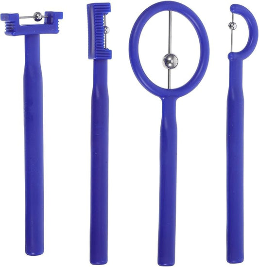 4Pcs Tongue Tip Training Tool for Kids Speech Therapy, Oral Muscle Exerciser, Tongue Trainer for Pronunciation Flexibility, Safe Design for Rehabilitation, Blue