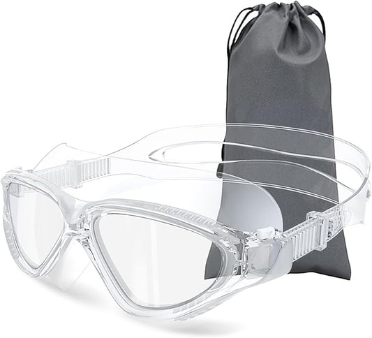 180°Panoramic Swim Goggles Adult, Ultra-Comfort Liquid Silicone Anti-Fog/UV Pool & Outdoor Women Men Youth-StrideForce Fitness
