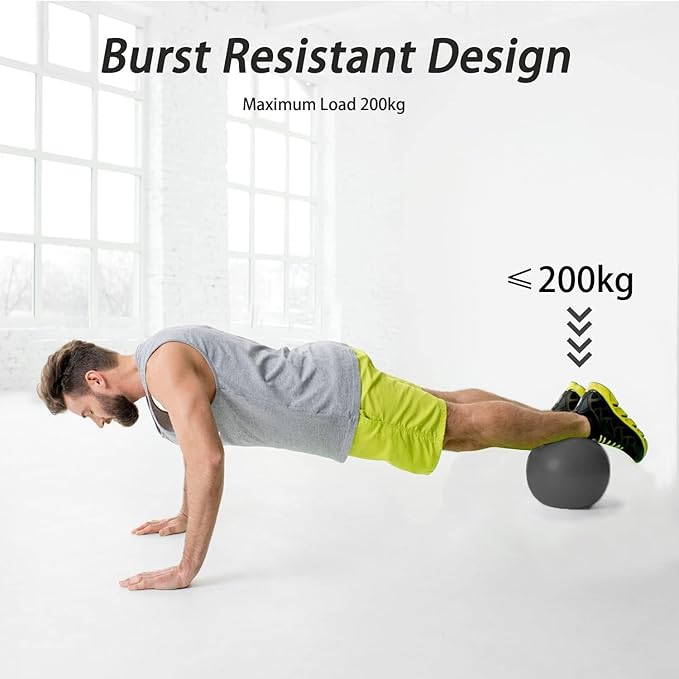 Pilates Ball - 10 Inch Core Ball for Yoga, Stability, Fitness, Ab & Core Workout, Physical Therapy-StrideForce Fitness